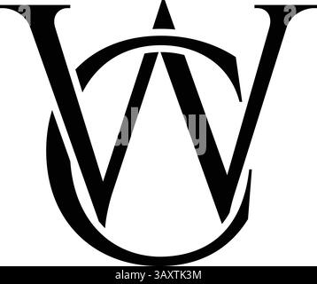CW, WC fashion logo Stock Vector