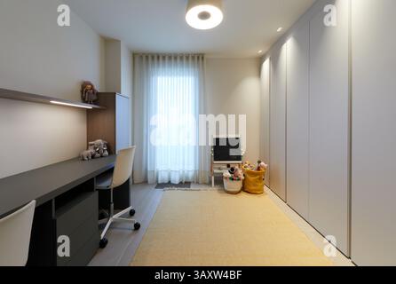 Chils’s bedroom, interior design, Home, Basque Country, Spain Stock Photo