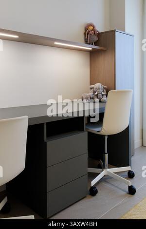 Chils’s bedroom, interior design, Home, Basque Country, Spain Stock Photo