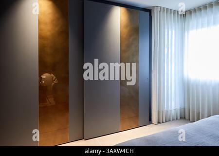Wardrobe, bedroom, interior design, Home, Basque Country, Spain Stock Photo
