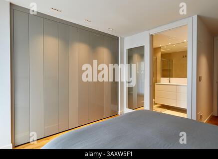 Bedroom, interior design, Home, Basque Country, Spain Stock Photo