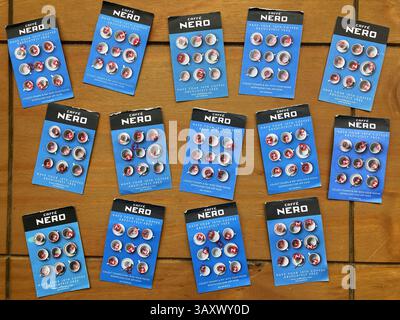 Caffe Nero Loyalty cards with a full set of stamps, a free coffee on offer next time Stock Photo