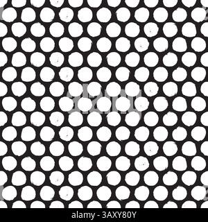 Seamless rough dot pattern. Eroded, distressed vector dot pattern background Stock Vector