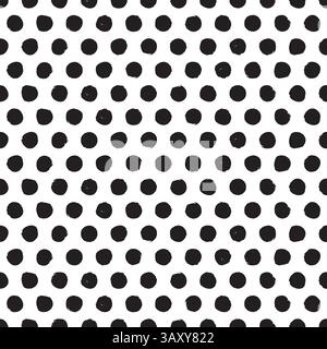 Seamless rough dot pattern. Eroded, distressed vector dot pattern background Stock Vector