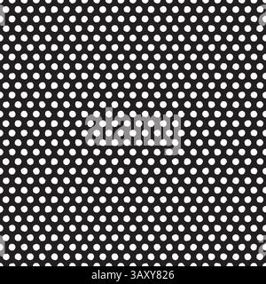 Seamless rough dot pattern. Eroded, distressed vector dot pattern background Stock Vector