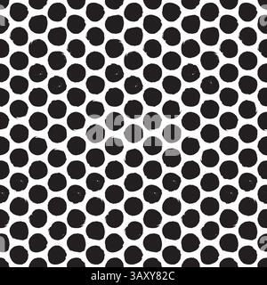 Seamless rough dot pattern. Eroded, distressed vector dot pattern background Stock Vector