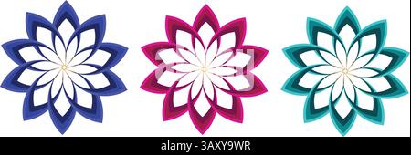 colorful vector flower design pattern Stock Vector