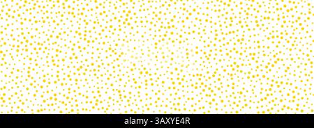 Yellow confetti seamless pattern. Golden glitter dot repeating background. Gold polka dot repeated wallpaper. Celebration Christmas, New Year or birthday party decoration. Vector backdrop Stock Vector