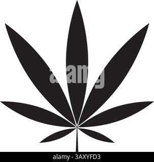 Marijuana vector cannabis leaf weed icon logo symbol sign illustration graphic Stock Vector