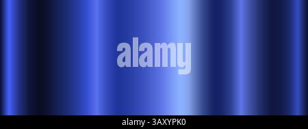 Blue metallic gradient with highlights. A pattern with a shiny metallic gradient. The texture of the smooth foil. Stock Vector