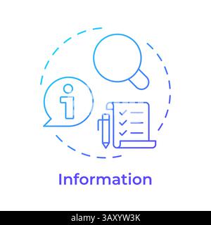 Information blue gradient concept icon Stock Vector