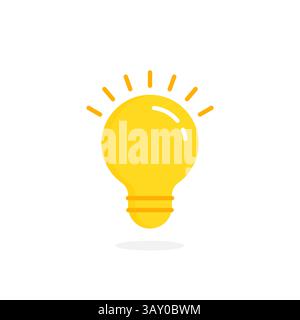 yellow lightbulb icon like quick tip Stock Vector