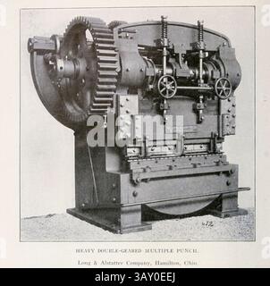 Modern boiler making tools. Multiple punching machine [top left] Plate ...