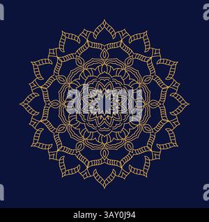 Golden Mandala Vector Design Element Stock Vector