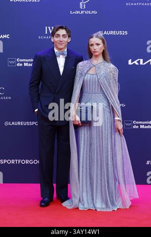 Mondo Duplantis and Desire Inglander during the Laureus World Sports