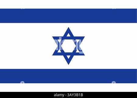 National flag of Israel. The flag of Israel vector. Stock Vector