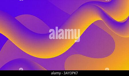 This design features a dynamic gradient backdrop with smooth curves blending hues of purple and yellow. The textured surface adds depth and interest t Stock Photo