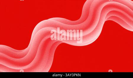 A textured gradient background showcases soft, flowing waves in shades of pink against a vibrant red backdrop. The interplay of colors creates depth a Stock Photo