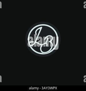 Initials LB logo monogram with simple circle line design inspiration vector graphic Stock Vector