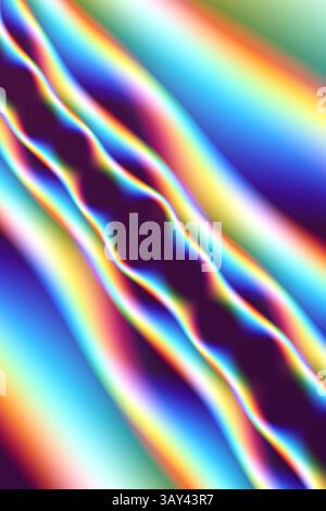 This abstract image features colorful fractal waves flowing seamlessly across the spectrum, providing a visually striking and dynamic background. Stock Photo