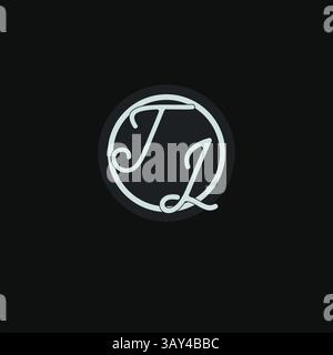 Initials TL logo monogram with simple circle line design inspiration vector graphic Stock Vector