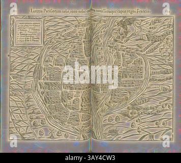 A detailed layout depicting various urban structures, organized in a ...