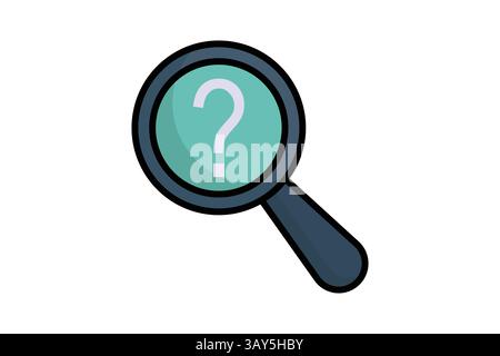 Clue icon. colored outline icon style. law elements vector illustration Stock Vector