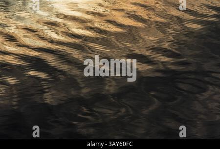 Reflections in Motion — Abstract Layers on Lake Surface Stock Photo