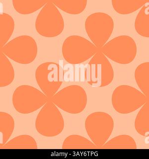 Vector seamless pattern in Peach Fuzz. Minimalistic geometric design with a modern aesthetic, perfect for wallpapers, decorative backgrounds, and crea Stock Vector