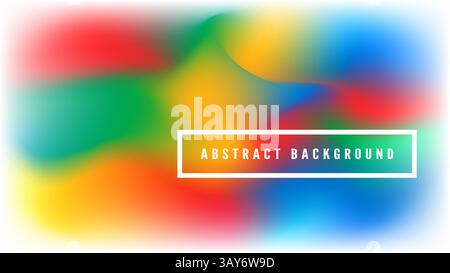Soft gradient mesh vector background with colorful transitions in red, green, blue, and yellow. Perfect for posters, web covers, and vibrant creative Stock Vector