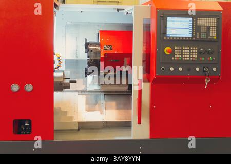 New cnc turning and milling machining center. Industry Stock Photo