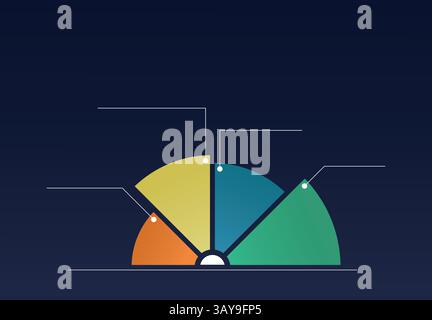 Strategy diagram with structured sections and explanatory callouts for professional analysis Stock Vector