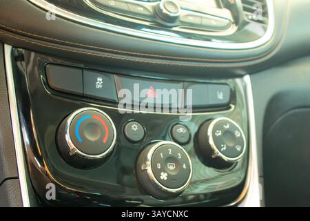 Analog vehicle air conditioning. Stock Photo