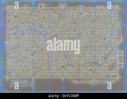 A detailed map featuring a grid layout with labeled streets and landmarks, displaying an intricate network of roads, rivers, and various geographical features., Map - Military, France, Sheet 62c, Scale 1:40,000, Edition 1, May 1917, Military map of France printed in May 1917, sheet 62c edition 1, scale 1:40,000. It is labelled 'G.S.G.S. 2743': the Geographical Section of the General Staff, British Expeditionary Force. A detail of this map can be seen on the identification trace map ST 040579. Identification trace maps provide a means of transferring the position of targets on more detailed Stock Photo