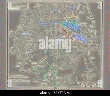 A stylized map featuring intricate lines and patterns, highlighting ...