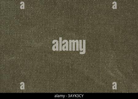 Olive green military cotton texture. Green fabric canvas texture as background. Stock Photo