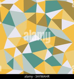Triangles background design. Compact triangles size. Repeatable pattern. Stylish vector tiles. Warm Earthy Neutrals and Greens. Stock Vector
