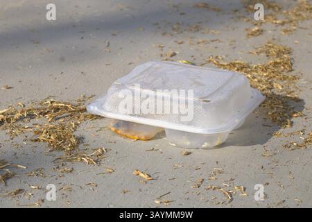 clear plastic food takeout container Stock Photo