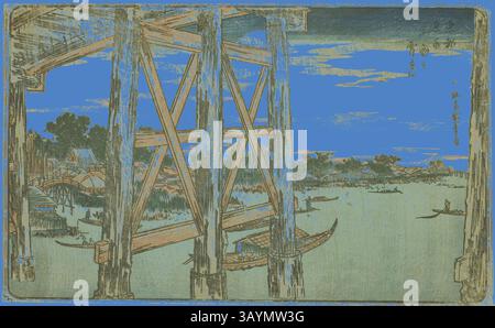 郷 Twilight Moon at the Ryogoku Bridge (Ryogoku no yoizuki