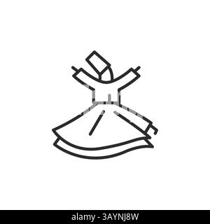 Dervish dancer icon Stock Vector