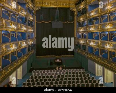 Prague, Czech republic, September 10, 2024: Interior of Stavovske divadlo theatre in Prague, Czech republic.IMAGE Stock Photo