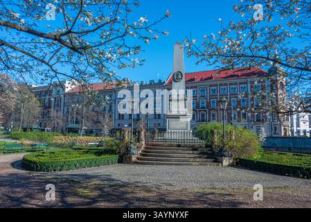 Krakow, Poland, March 29, 2024: Floryjan Straszewski Monument in the center of Krakow in Poland..IMAGE Stock Photo