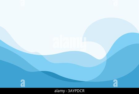 Abstract Water wave design background vector Stock Vector