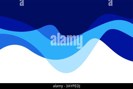 Modern blue abstract stylish wave background design vector Stock Vector