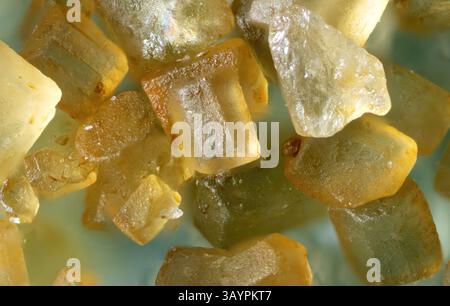 Microscopic View of Brown Sugar Crystals Stock Photo
