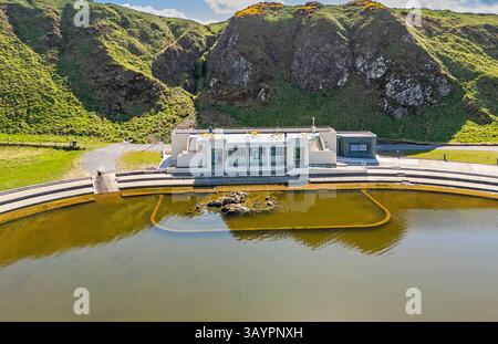 Tarlair Swimming Pools Macduff Scotland the modernised renovated building and saltwater pool Stock Photo