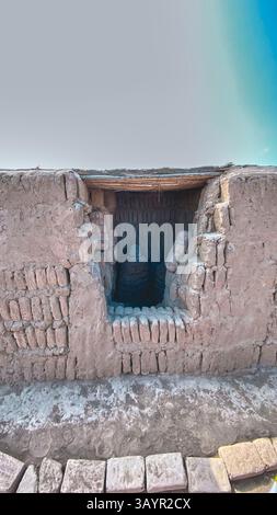 Peruvian Bricks Huaca Pucllana, Mud bricks of the Ancient Peruvian Pyramid. Miraflores ...