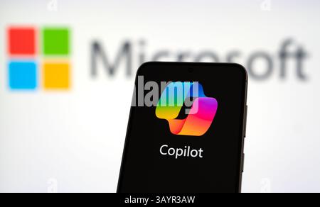 Copilot artificial intelligence chatbot developed by Microsoft Stock Photo