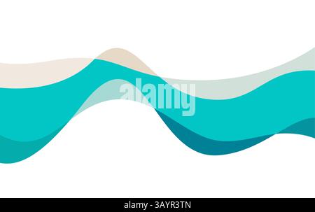 Water waves background vector. Trendy liquid design for banners and presentation Stock Vector