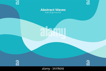 Water waves background vector. Trendy liquid design for banners and presentation. Summer Background Stock Vector